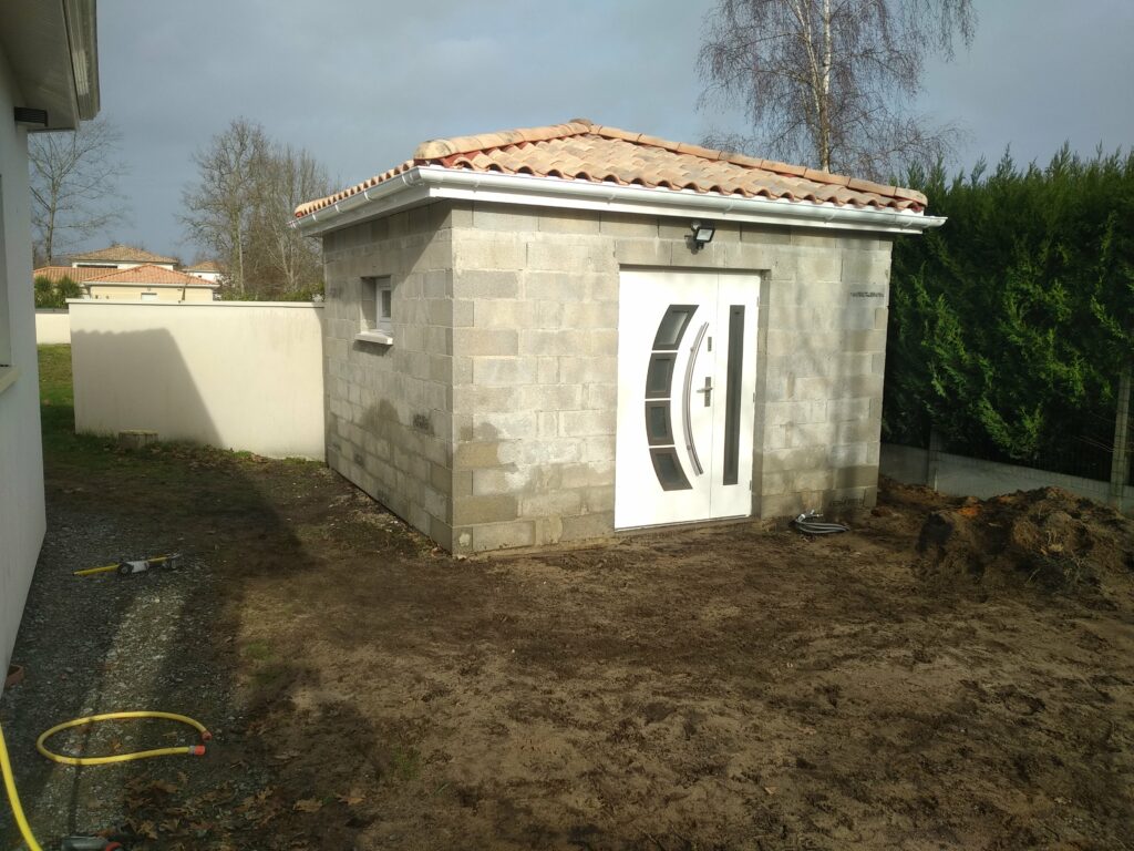 Construction neuve d'un abri de jardin